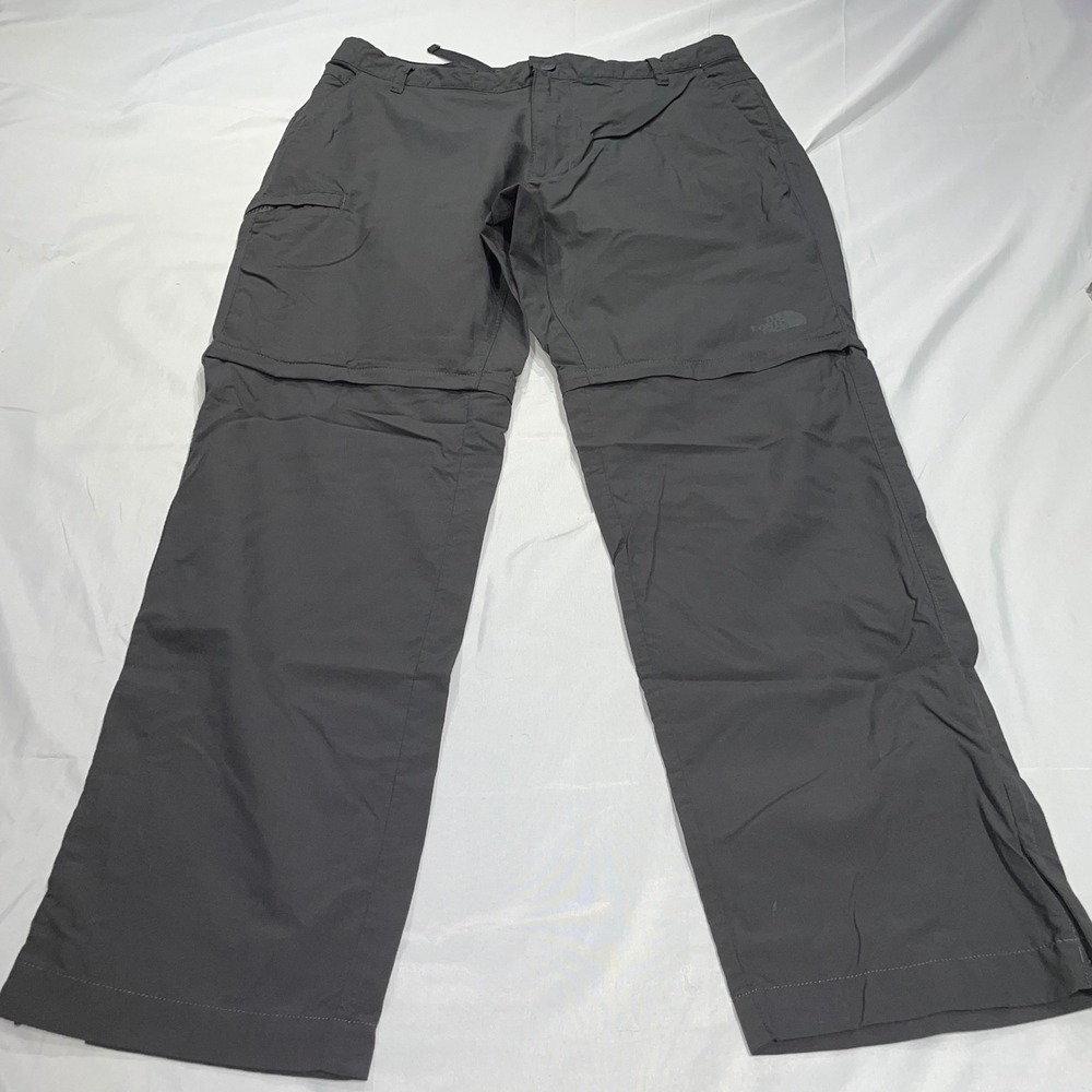 The North Face‎ Mens 38 Regular Convertible Hiking Pants Charcoal Grey Nylon